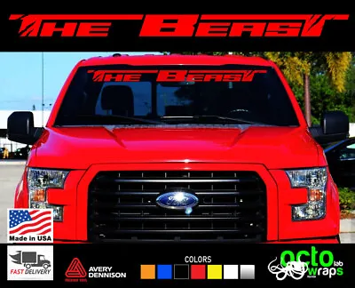 The Beast Fit FORD F-150 Lightning Lariat Raptor Windshield Decal Sticker Xlt Xl • $29.99