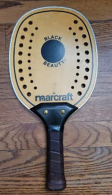 VINTAGE METAL EDGE Black Beauty BY MARCRAFT PADDLE RACQUET  • $25.99