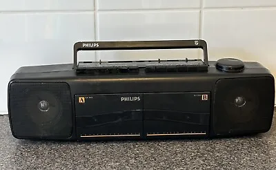 Vintage Philips AW 7090/10 Radio Double Cassette Player Portable Radio. • $69