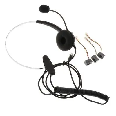 £9.91 • Buy Hands-free Call Center Office Noise Cancelling RJ9 Plug Headset Headphone