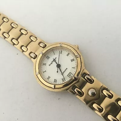 Krug-Baumen CHARLESTON Quartz 18 Ct Gold Plated Ladies Watch New Battery • $79