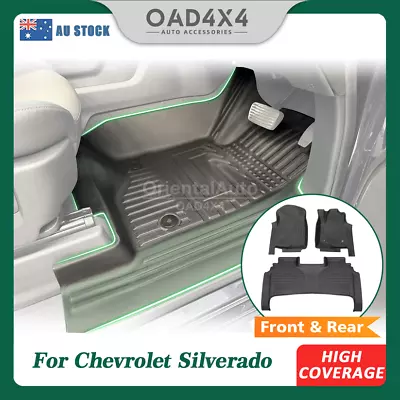 5D TPE Floor Mats For Chevrolet Silverado 1500 T1 2020-Onwards With Storage Room • $314.10