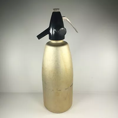 Vintage 1960s Gold Metal Bar Seltzer Bottle Rare MCM Hungarian Barware • $4.97