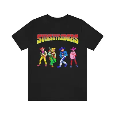 Sunset Riders Characters W/Logo SNES Arcade Video Game Pixel Art Unisex T Shirt  • $21.99
