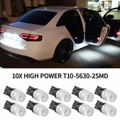 10x White 6V 6.3V T10 W5W LED Bulb 5630 2SMD Side Wedge Auto Lamp 194 168 2825 • $9.99