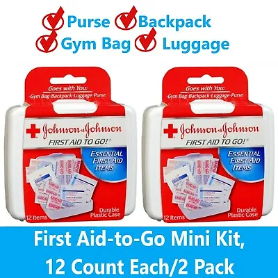 Johnson & Johnson MINI FIRST AID KIT First Aid Kit  To Go  2/Pack • $4.95