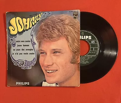 $14.99 • Buy Johnny Hallyday Between Hands Young Country Wanted 437439 Philips VG+ Vinyl 45T