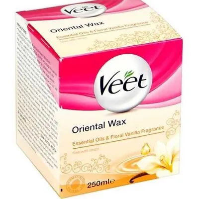 Veet Essential Oils And Floral Vanilla Warm Wax Microwavable Jar 250ml • £10.49