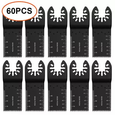 £32.99 • Buy 60 PCS 34mm Saw Blade Oscillating Multi Tool Wood Metal Cutter For Dewalt Fein