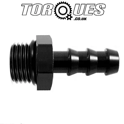 £4.49 • Buy AN -6 (AN6) ORB-6 9/16  UNF Male To 8mm 5/16  Barb Adapter Fitting In Black