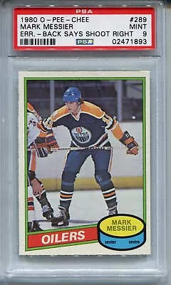 1980 O-Pee-Chee OPC Hockey #289 Mark Messier Rookie Card Graded PSA 9 MINT • $1284.99