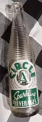 Circle A Glass Bottle Sparkling Beverages 9oz  Dr Pepper Reading PA Vintage ACL • $8.99