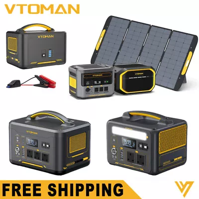 VTOMAN Jump 600X/1500X/FlashSpeed 1500 Portable Power Station Solar Generator • £359.99