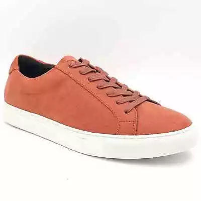 Alfani Men Low Top Lace Up Sneakers Grayson Size US 9M Rust Red Faux Suede • $16.80