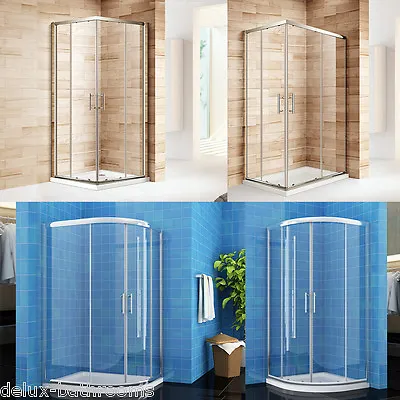 Quadrant Shower Cabin Enclosures With Tray Corner Entry Cubicle Glass Door Waste • £178.99