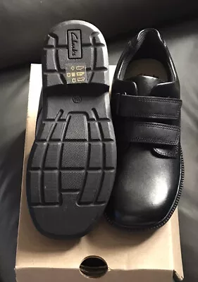 £27.99 • Buy Clarks DEATON GATE Boys Black Leather School Smart Shoes Uk Size 13 F EU 32.