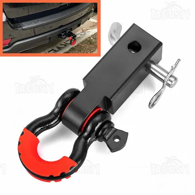 Receiver Hitch 3/4Inch D-Ring Shackle Tow Hook Winch Mount To 2  Receivers • $24.99