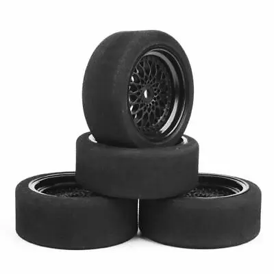 $22.99 • Buy 4Pcs On-road Foam Tires&Wheel Rims 12mm Hex For HSP HPI RC 1/10 Scale Racing Car