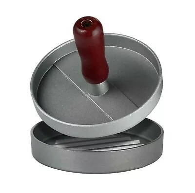 Burger Press Hamburger Maker Non Stick Aluminium Beef Patty Meat BBQ Mould 12cm • £7.99