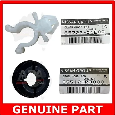 GENUINE Nissan Patrol GQ Y60 X Trail Bonnet Support Rod Rubber Clip Clamp Kit • $11.85