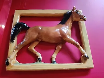 Vintage Morten's Studio Durostone Standing Horse Figure FRAMED 3D Palomino 8 X7  • $24.66