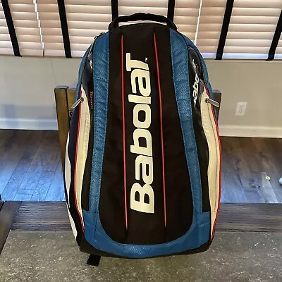 Babolat Team Multi Tennis Racquet Bag Backpack Black Blue • $29.99