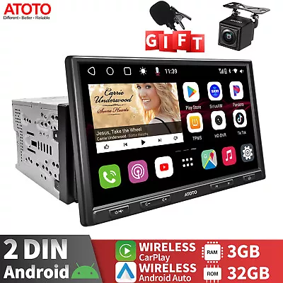 ATOTO S8Pro 10  2DIN Android Car Stereo 4G LTE GPS Track Radio +LRV Rearview Cam • $433.42