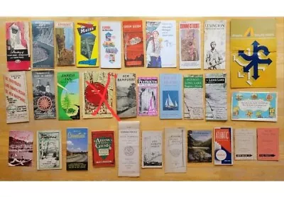 Vintage Road Map Lot 30 Total 1938 - 1970's Maps • $19.99