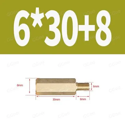 Hex Brass Standoff Spacer Screw Pillar PCB PC M6 10mm-100mm Computer Motherboard • $175.85