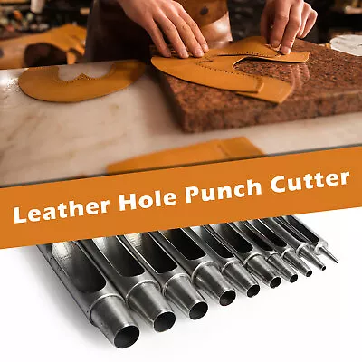 £3.49 • Buy 0.5mm-10mm Hollow Hole Punch Round Sharp Tool Set Leather Plastic Fabric Paper