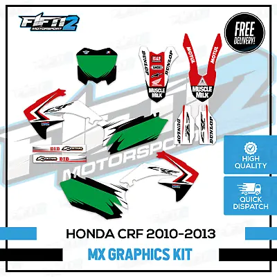 Mid Range Honda CRF 250 2010 - 2012 Muscle Milk Motocross Graphics Kit MX • $78.32