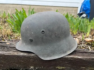 WW2 German M42 No Decal Helmet Original NAMED • $750