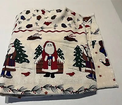 Dayton Hudson Vintage Tablecloth Holiday Christmas Oblong 90 X 60 • $23.75