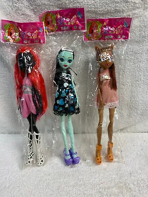 Lot Of 3 Wanju Monster High Type Dolls Dolls  Sealed In Packaging • $49.99
