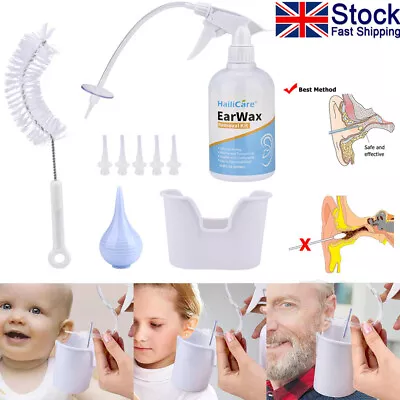 Ear Wax Remover Syringe Kit Soft Removal Cleaner Tool Set + 5 Free Tips White SU • £12.95