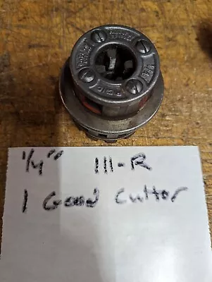 $19.99 • Buy Ridgid 111-R 1/4” NPT Die Head Ratchet Hand Pipe Threader Only 1 Good Cutter Bit