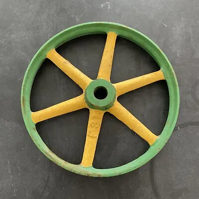 Antique 11-3/8  Metal Steel Wheel 6 Spoke Hub Wheelbarrow Cart Wagon F31 1” Hub • $99