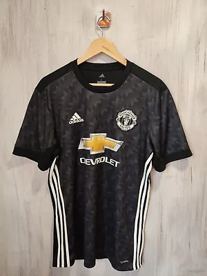 Manchester United 2017 2018 Away Size L Adidas Soccer Shirt Jersey Football Kit • $49.95