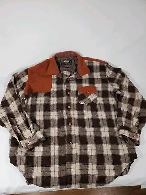 Vintage Plaid Shirt Kmart 80s Wool Flannel Woodsman Hunting Sport Shirt XL  • $19.99