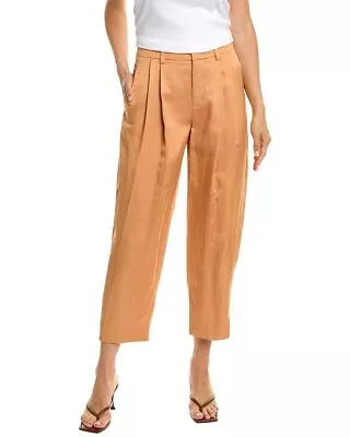 Vince Pleated Linen-Blend Tapered Pant Women's • $94.99