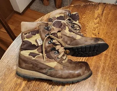 Cabela's Camo Leather Hunting Boots Men's Size 9.5 Classic USMC Pattern  • $29
