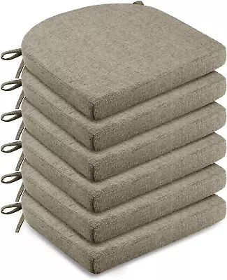 Chair Cushions For Dining Chairs 6 Pack - Memory Foam Chair Pads With Ties And N • $107.07