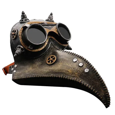 Medieval Steampunk Plague Doctor Bird Long Nose Beak Halloween Mask Costume • $18.99