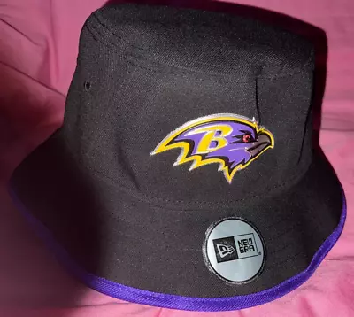 Baltimore RAVENS Black  New Era  Bucket Hat • $29.95