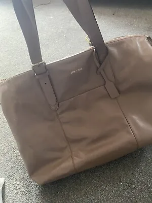 JEM & BEA Leather Tote Changing Bag - Colour Taupe • £20