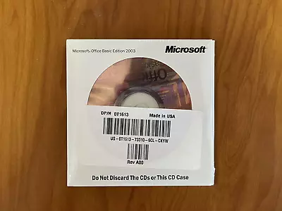 Microsoft Office 2003 Basic Edition With Product Key • $10