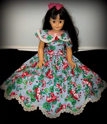 1990's Vintage Petals Cottage Core Floral Summer Girls Dress Sz 5 Puff Sleeves • $24.99