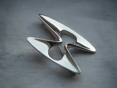 £350 • Buy Vintage Sterling Silver Georg Jensen Large Abstract Brooch Pin Hallmarked 
