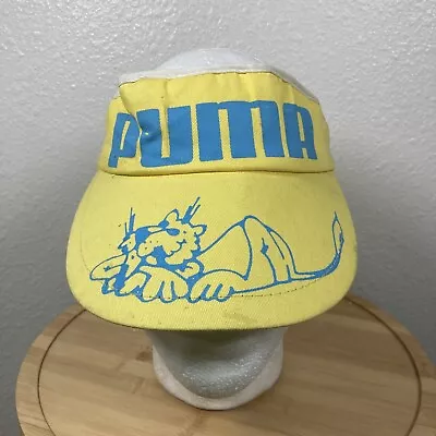 Vintage Puma Visor Adjustable 80s 90s Streetwear Athletic Tennis Golf Cap • $14.99