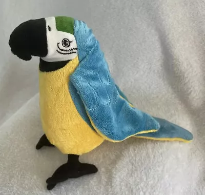 IKEA Macaw Parrot Bird 8 Inch Plush Stuffed Animal Toy Onskad Yellow Blue Green • $9.65